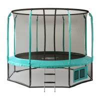 Батут с защитной сеткой Space Green 12FT