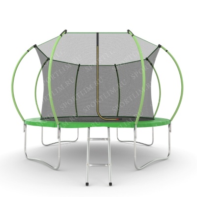 Батут с внутренней сеткой и лестницей EVO JUMP Internal 12ft (Green)